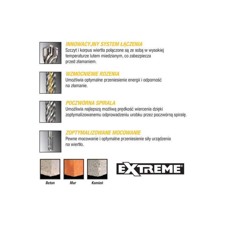 Wiertło 8 x 110 SDS+ EXTREME®2 DT9528-QZ DeWALT
