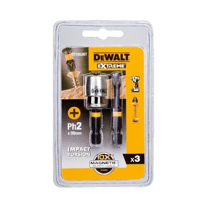 Bity 1/4" Ph2 z uchwytem DT70536T-QZ DEWALT