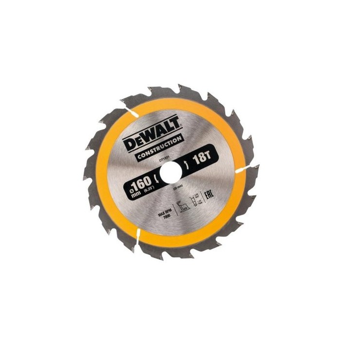 Tarcza 160 / 20 DT1931-QZ DeWALT