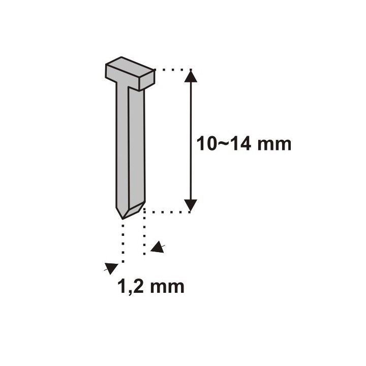 Gwoździe 10 x 1,2 mm, Dedra - 11Z310