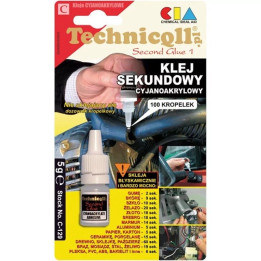 Klej sekundowy 5 g, TECHNICQLL - C-129