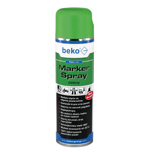 Marker zielony TECLINE spray 500 ml BEKO - 2946500 Marker zielony TECLINE...