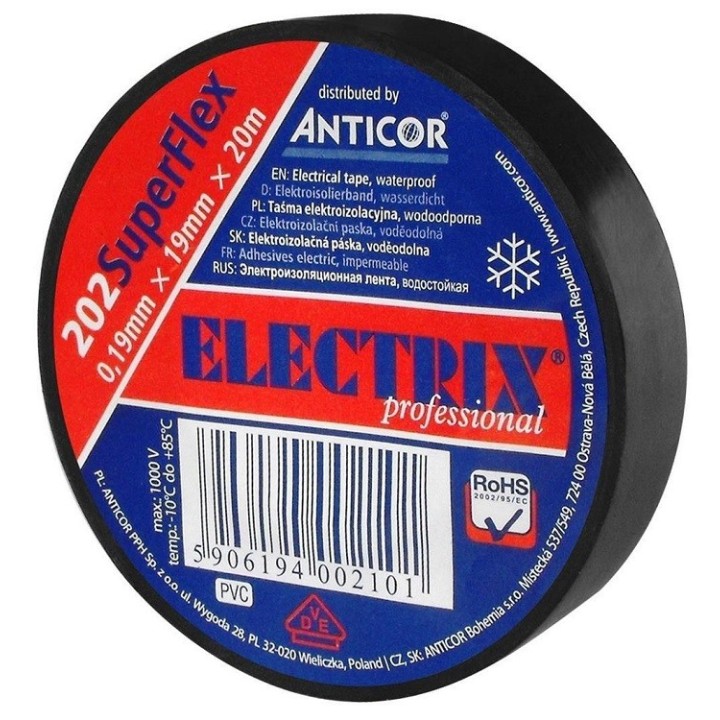 Taśma izolacyjna 19 mm - ELECTRIX ANTICOR