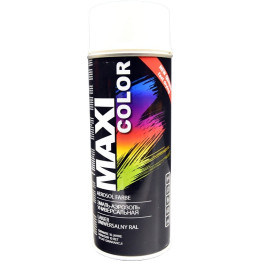 Lakier biały satynowy spray 400 ml, RAL 9016 - MAXI COLOR
