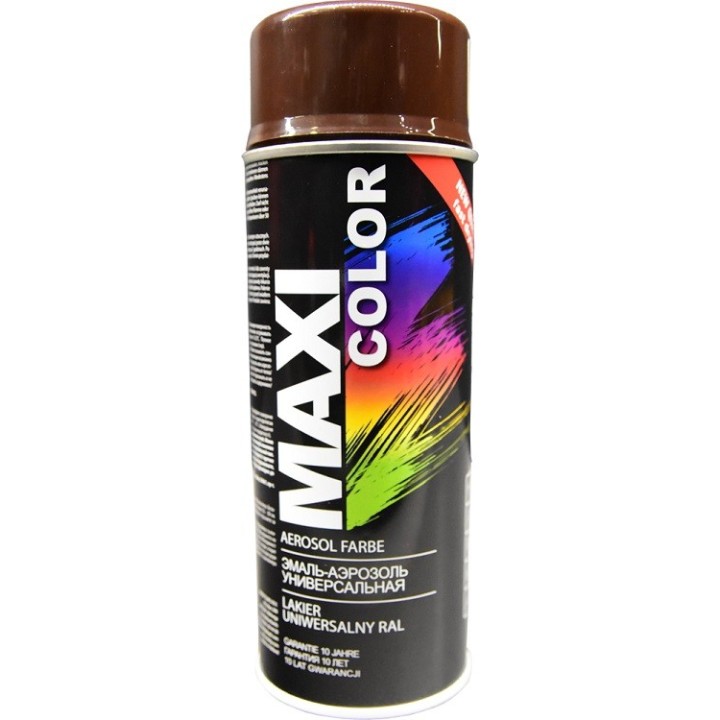 Lakier brązowy spray 400 ml, RAL 8017 - MAXI COLOR
