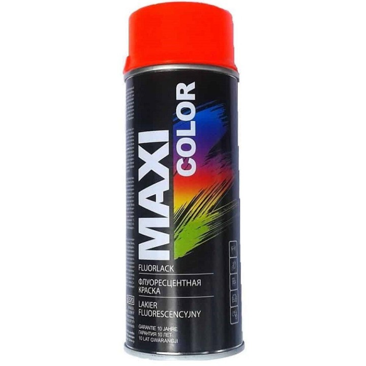 Lakier czerwony fluo spray 400 ml - MAXI COLOR