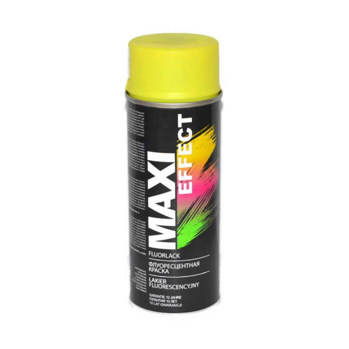Lakier żółty fluo spray 400 ml - MAXI COLOR