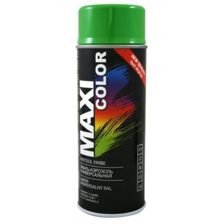 Lakier zielony spray 400 ml, RAL 6018 - MAXI COLOR