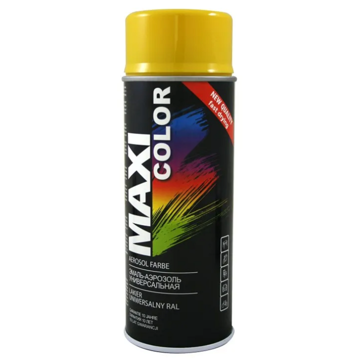 Lakier żółty spray 400 ml, RAL 1023 - MAXI COLOR