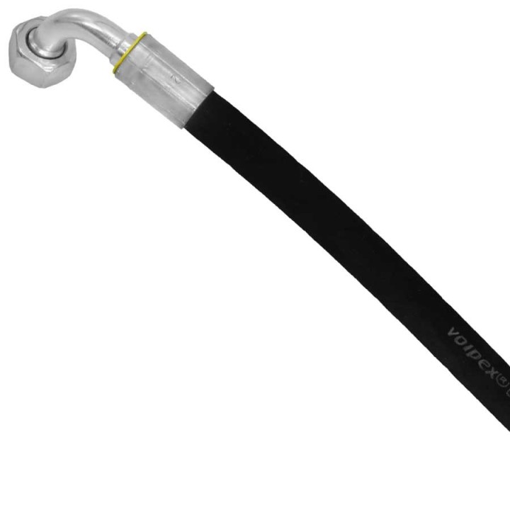 Wąż 13 x 1000 mm, 1/2"-1/2", kąt 90°, 2SN - Volpex