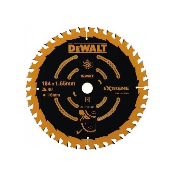 Piła tarczowa 184 x 16 mm, DeWALT - DT10303-QZ