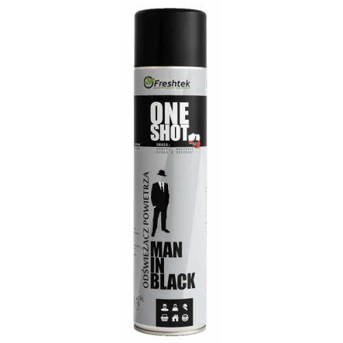 Odświeżacz MAN IN BLACK, 600 ml, ONE SHOT - Freshtek Odświeżacz MAN IN BLACK,...