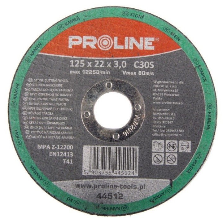 Tarcza 125 x 3 x 22 mm, Proline - 44512