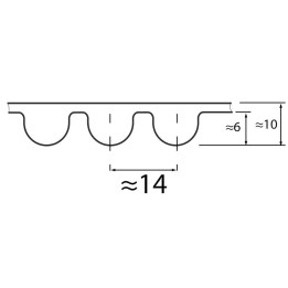 Pas 14M 1400 / 22 - Optibelt