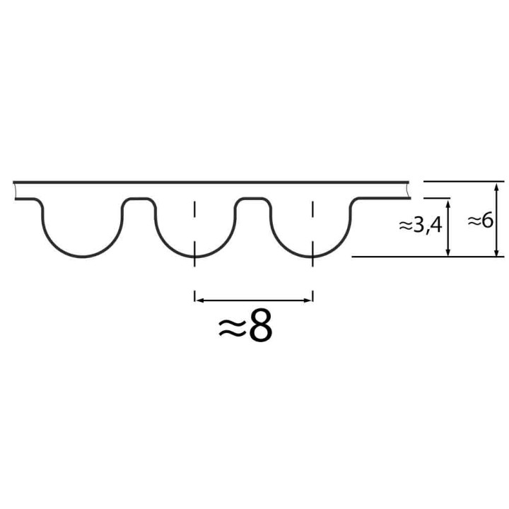 Pas rękaw 8M / 1056 - OPTIBELT