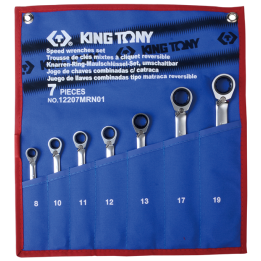 Klucze 8 - 19 mm, King Tony - 12207MRN01