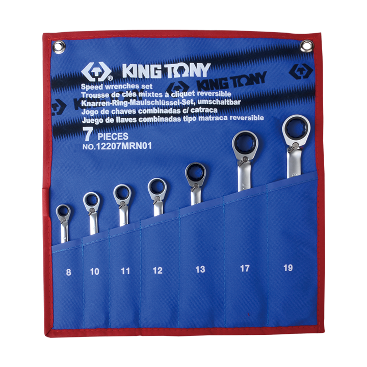 Klucze 8 - 19 mm, King Tony - 12207MRN01
