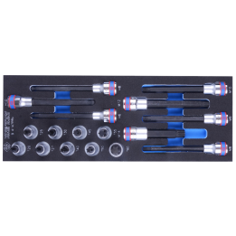 Nasadki 1/2", T20 - T60, M8 - M14, King Tony - 9-4147PRV