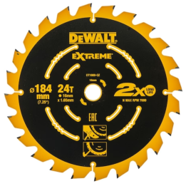 Tarcza 184 / 16 mm, EXTREME®, DeWALT - DT1669-QZ