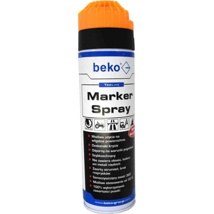 Marker pomarańczowy TECLINE spray 500 ml BEKO - 2947500