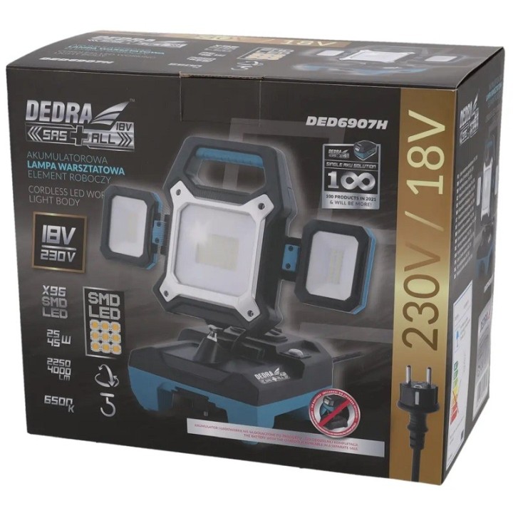 Lampa 18/230 V, SAS+ALL, Dedra - DED6907H