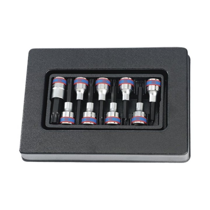Nasadki 1/2", TORX T20 - T60 mm KING TONY - 9-4119PR