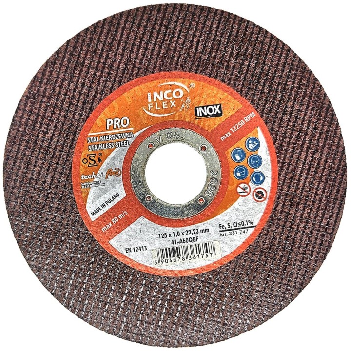 Tarcza 41-125x1.0x22.2 mm, A60QBF - Inox Pro