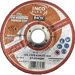 Tarcza 27-125x6.5x22.2 mm, A24QBF - Inox Pro