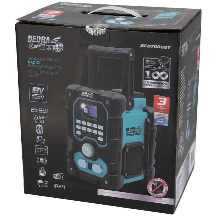 Radio 18 V, SAS+ALL, Dedra - DED7006BT
