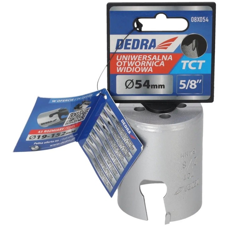 Otwornica 54 mm, TCT, 5/8", Dedra - 08X054