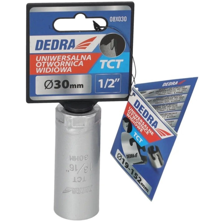 Otwornica 30 mm, TCT, 1/2", Dedra - 08X030