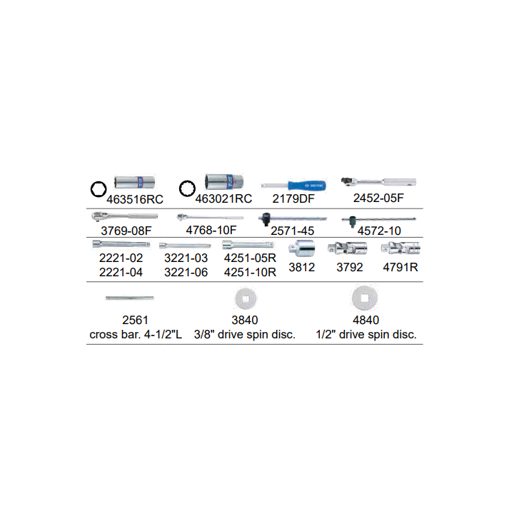 Nasadki 1/4"+3/8"+1/2", 4 - 32 mm, King Tony - 9033CR