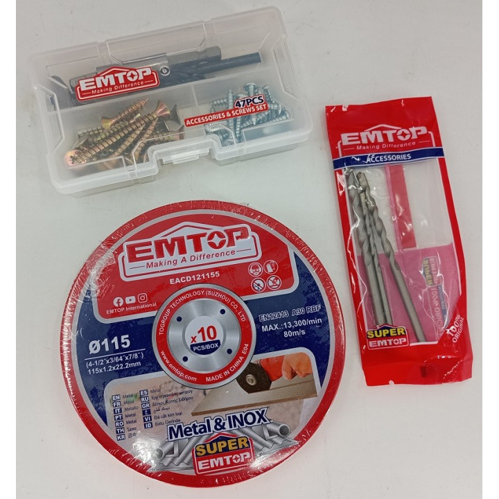 Zestaw Combo 20V, P20S, ECIDL206681+ELAG27153E, EMTOP