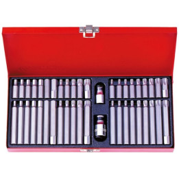 Zestaw bitów 10mm, 44cz., Hex 4-12mm, Torx T20-T60, Spline M5-M12, King Tony - 1044CQ
