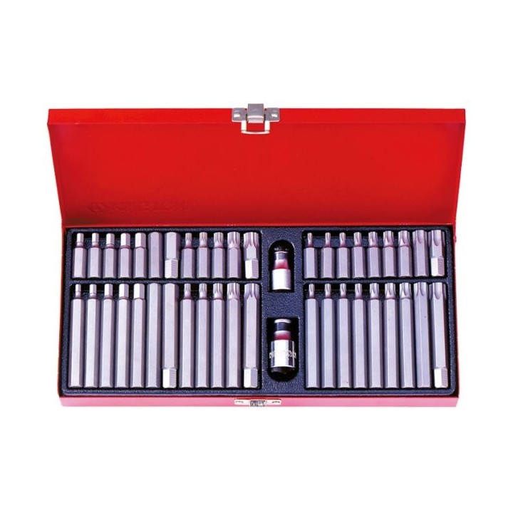 Zestaw bitów 10mm, 44cz., Hex 4-12mm, Torx T20-T60, Spline M5-M12, King Tony - 1044CQ