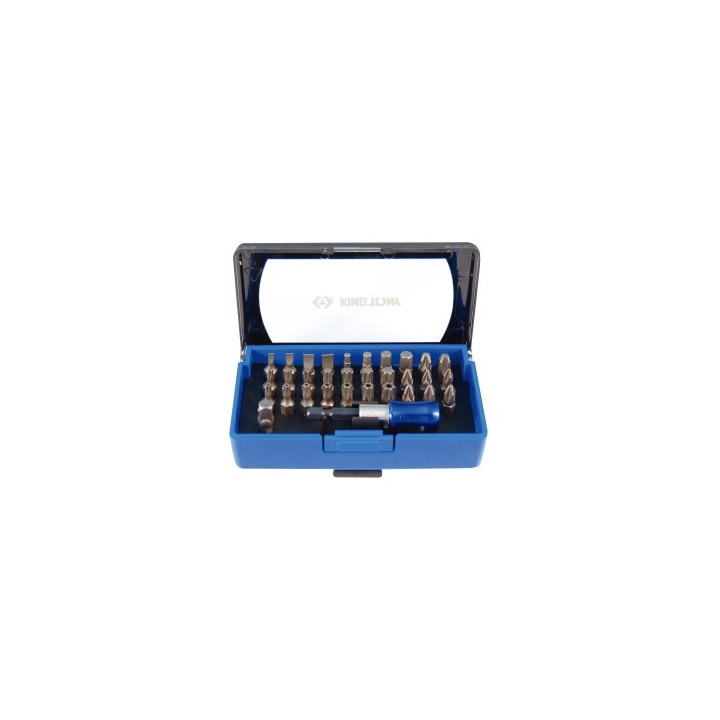 Zestaw Bitów 1/4" z uchwytem ,32 cz., King Tony - 1032CQ