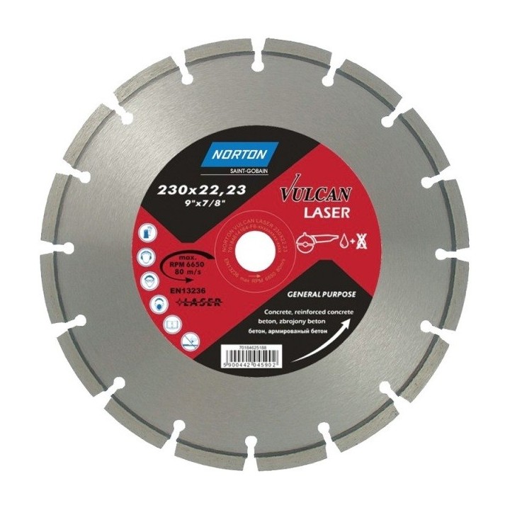 Tarcza do betonu 230 mm, VULCAN LASER