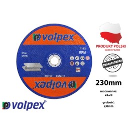 Tarcza do cięcia metalu 230 mm - VOLPEX